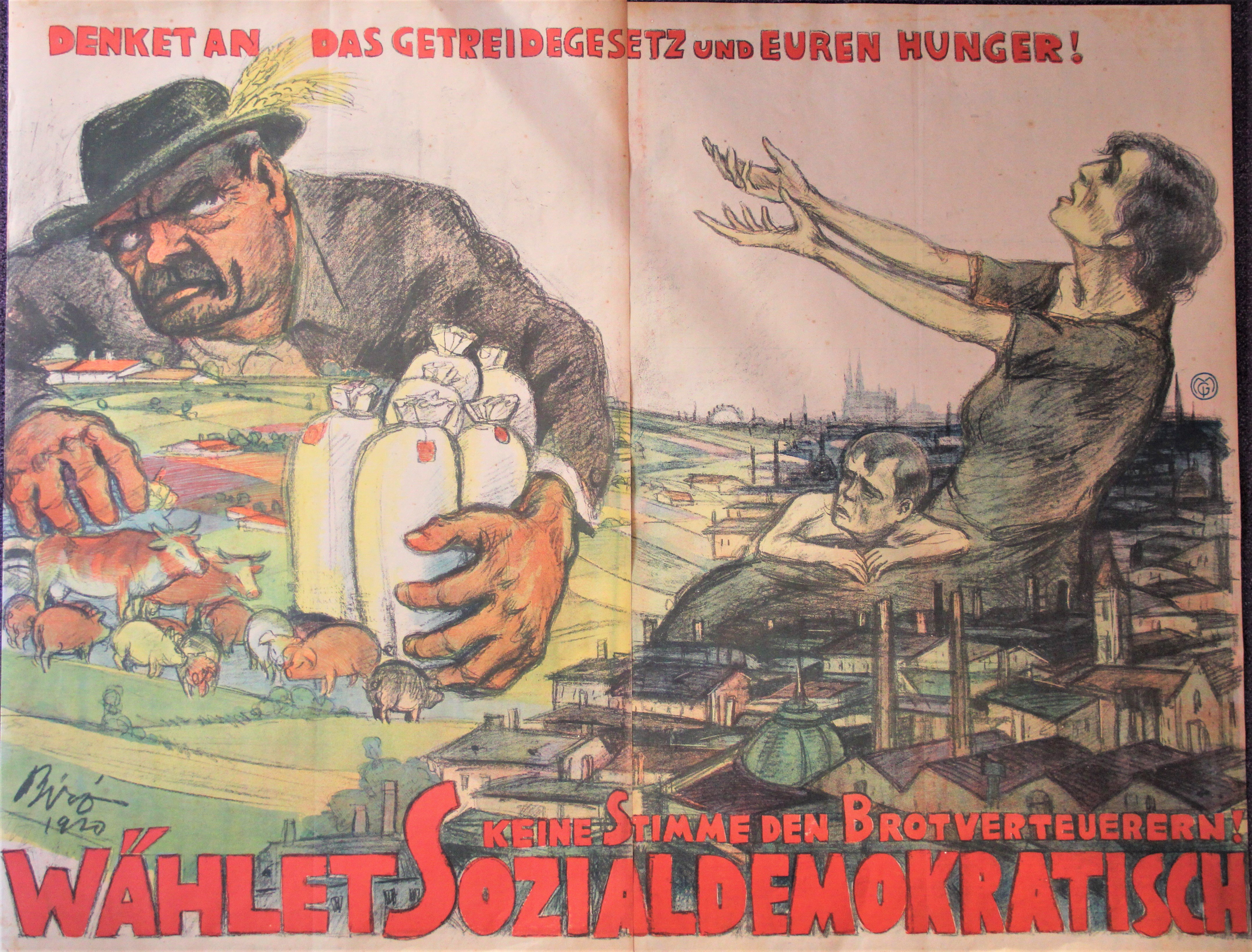 "Denket an das Getreidegesetz und euren Hunger!" (Stiftung Reichspräsident-Friedrich-Ebert-Gedenkstätte CC BY-NC-SA)