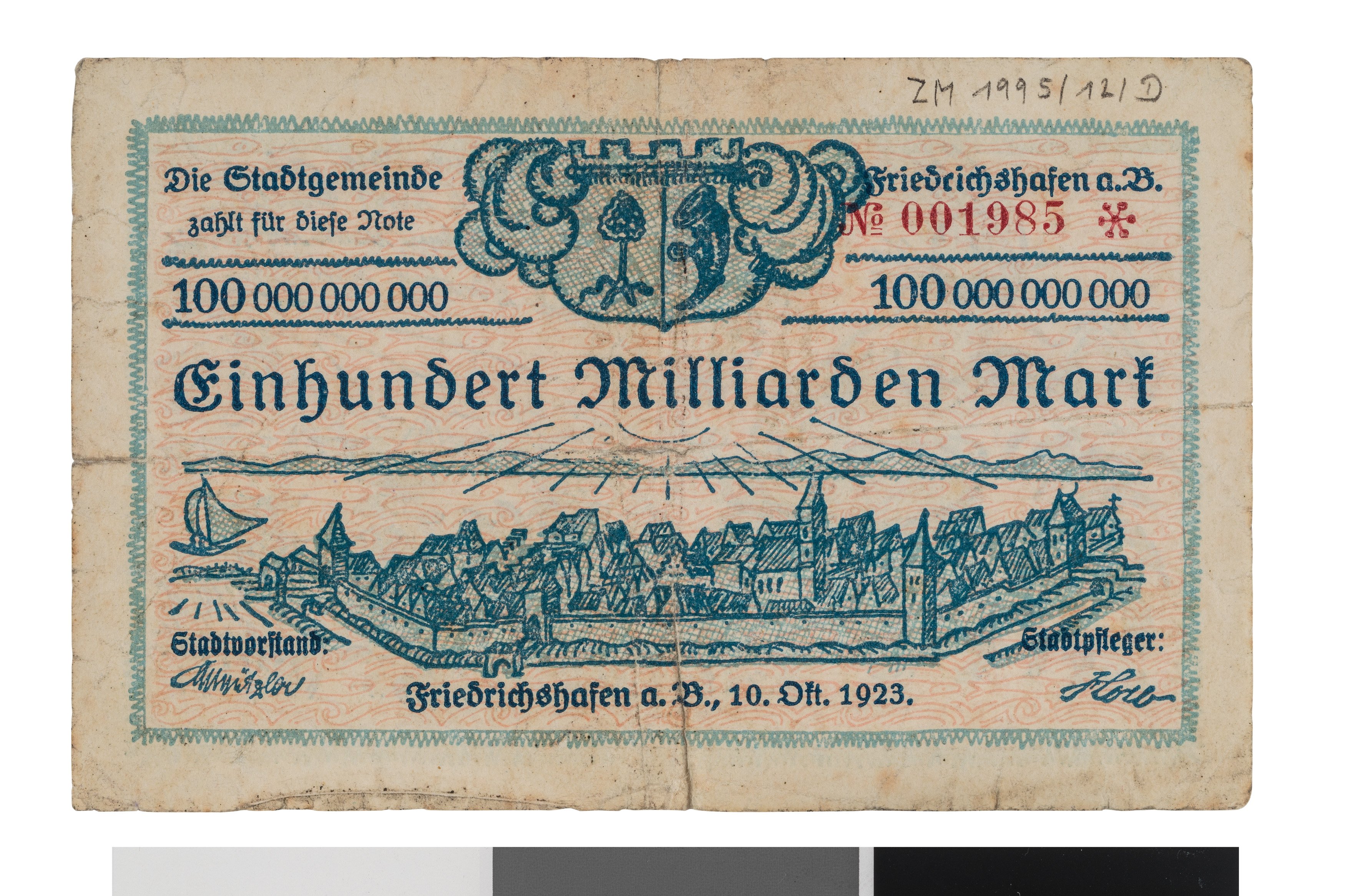 Waldemar Flaig: Inflationsgeldschein (Zeppelin Museum CC BY-ND)