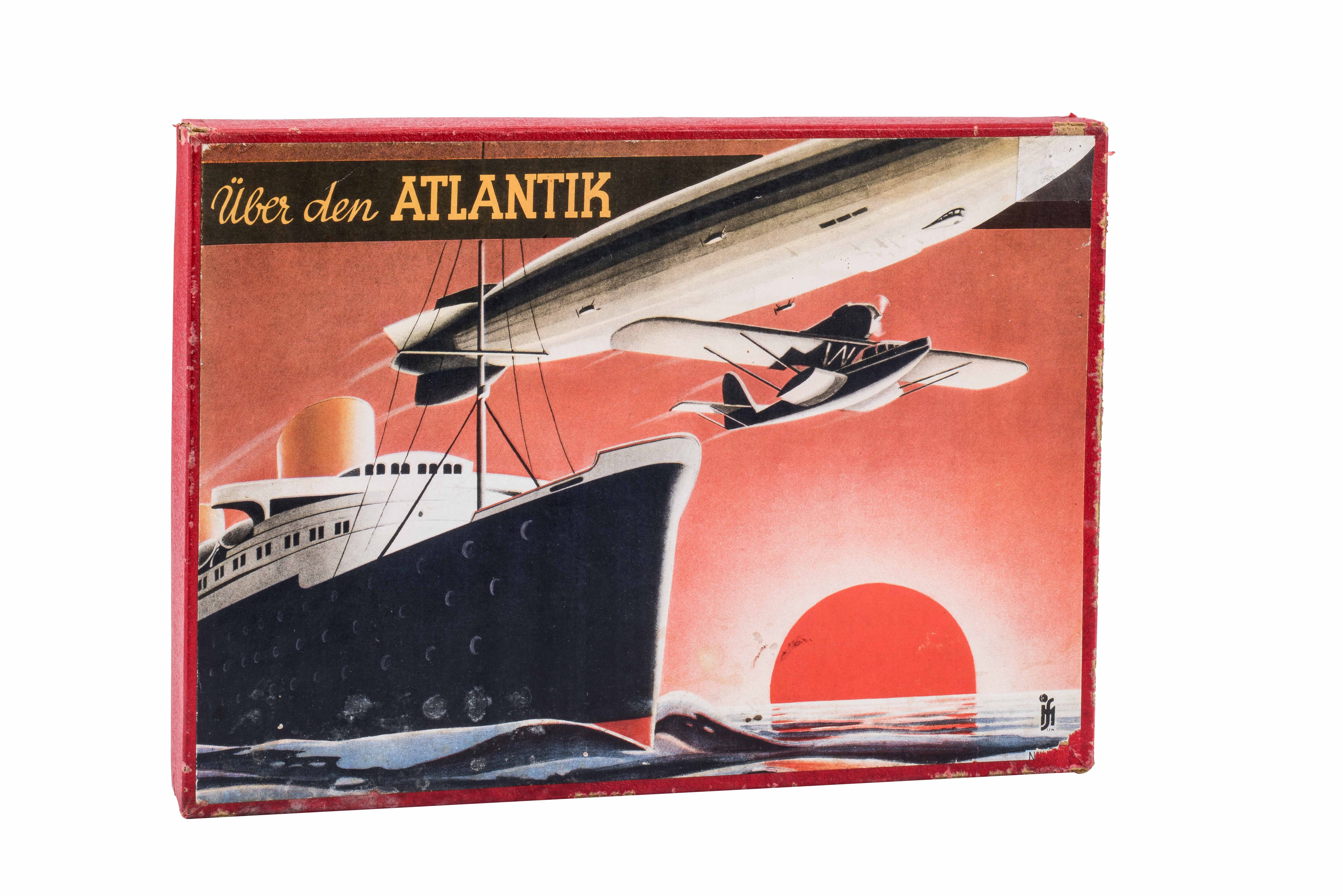 Brettspiel: Über den Atlantik (Zeppelin Museum Friedrichshafen GmbH CC BY-NC-SA)