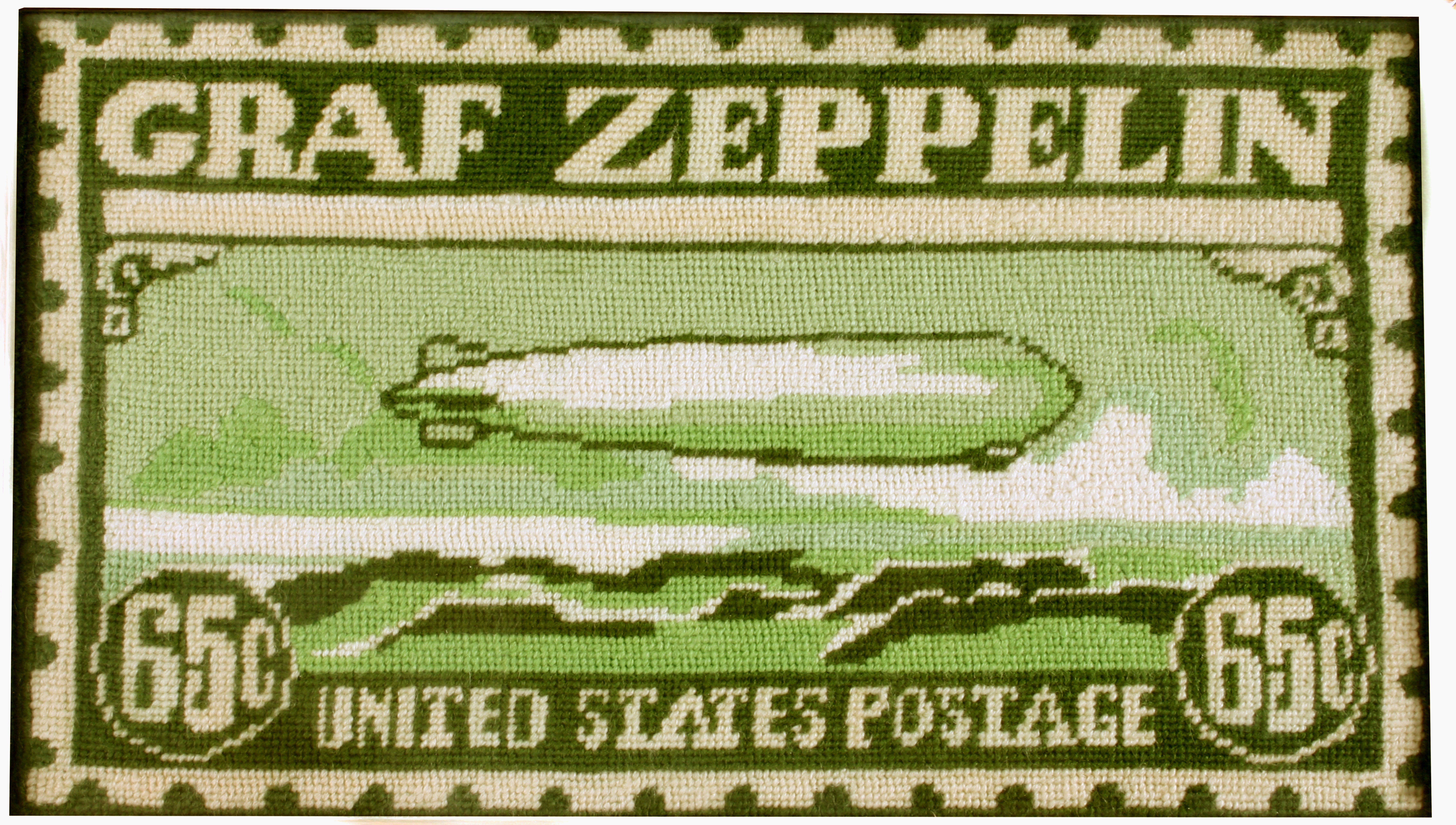Stickbild: Briefmarke "Graf Zeppelin United States Postage" (Zeppelin Museum CC BY-NC-SA)