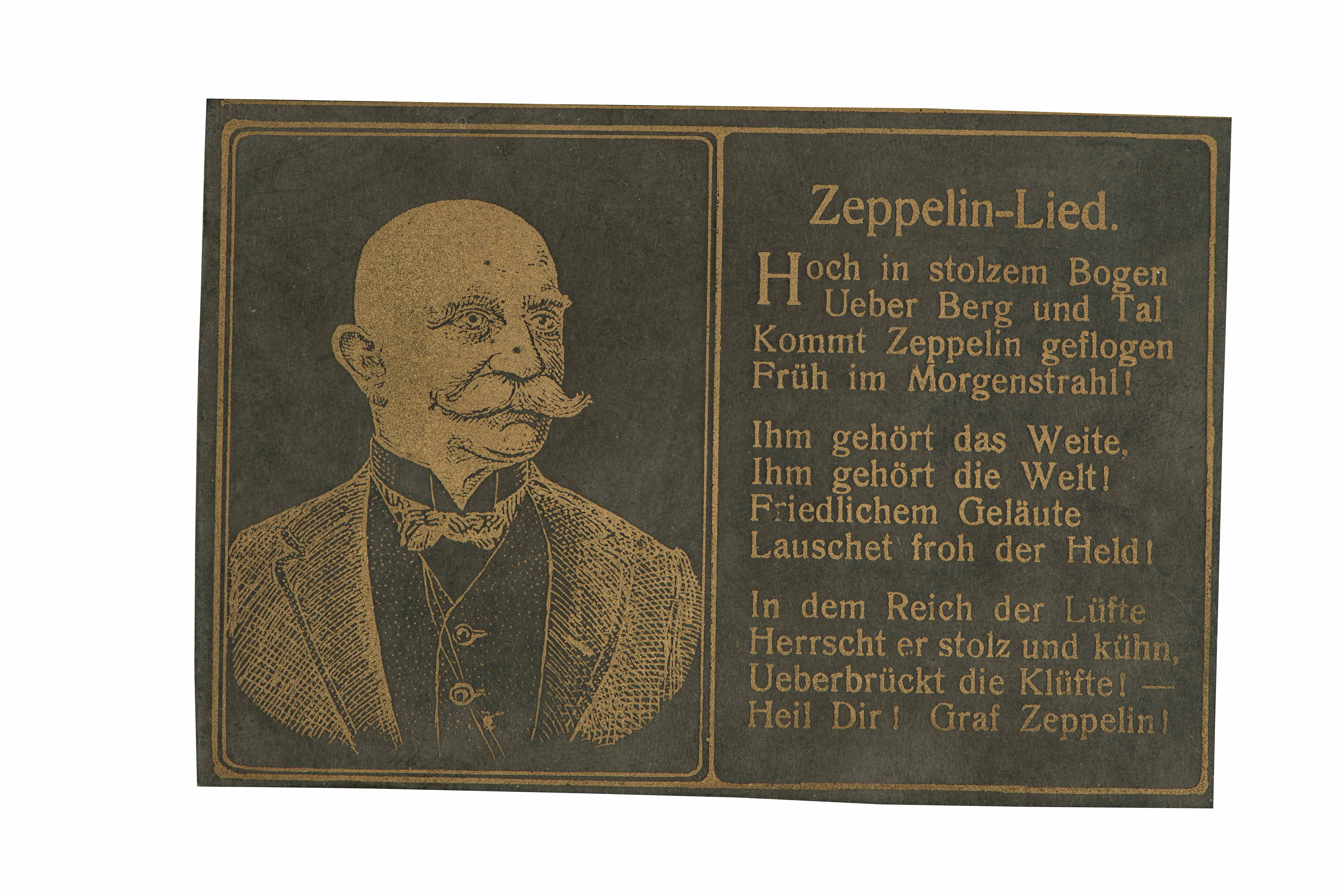 Hauchbild: Zeppelin-Lied (Zeppelin Museum Friedrichshafen GmbH CC BY-NC-SA)