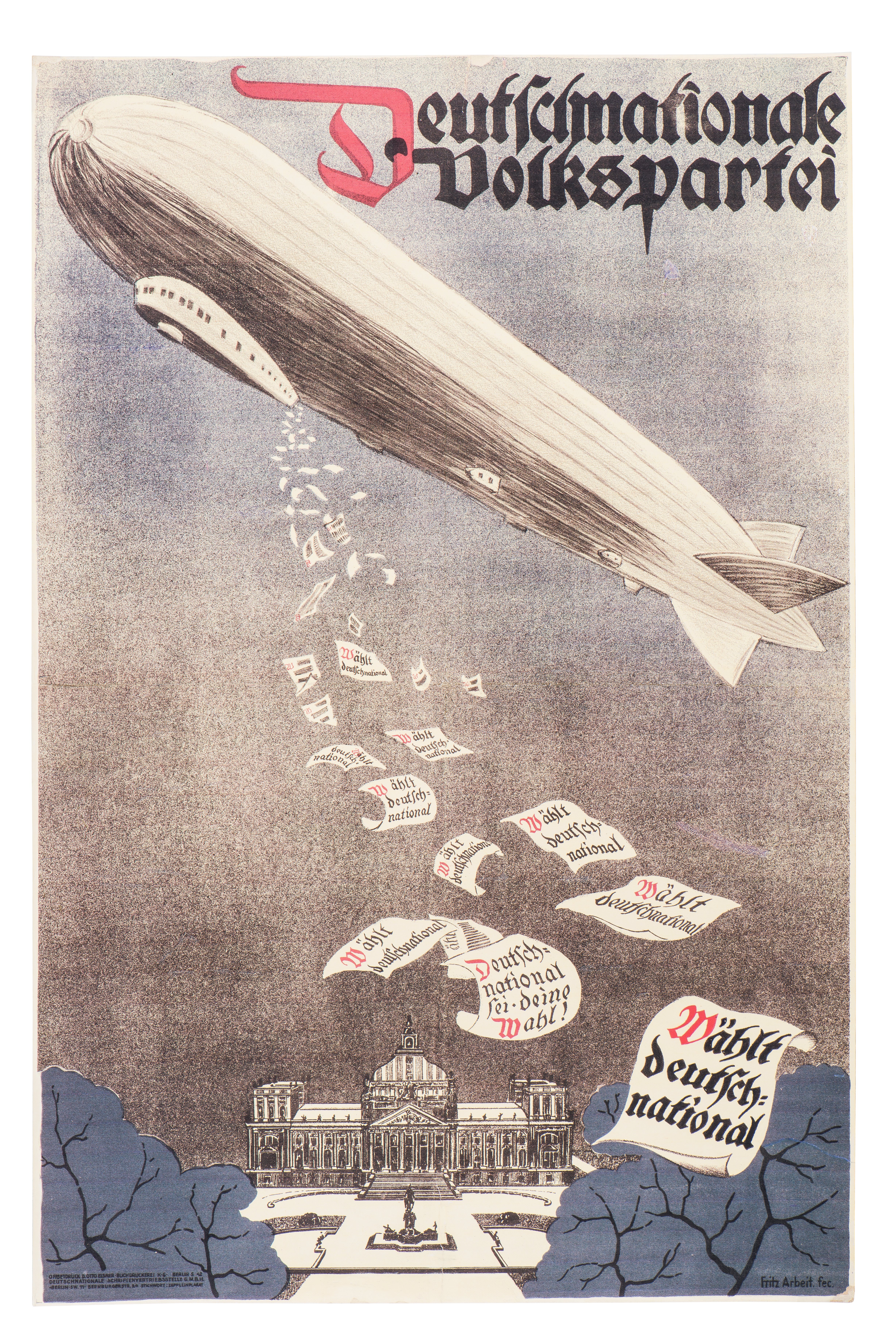 Plakat: “Deutschnationale Volkspartei” (Zeppelin Museum Friedrichshafen GmbH CC BY-NC-SA)