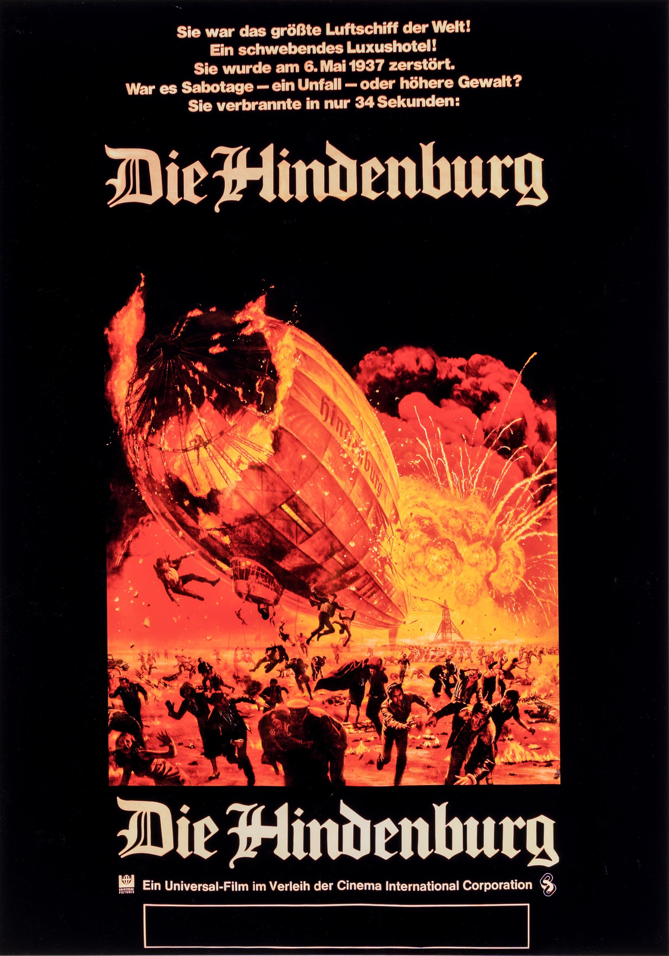 Plakat: Filmplakat Robert Wise-Film „Hindenburg“ (Zeppelin Museum CC BY-NC-SA)