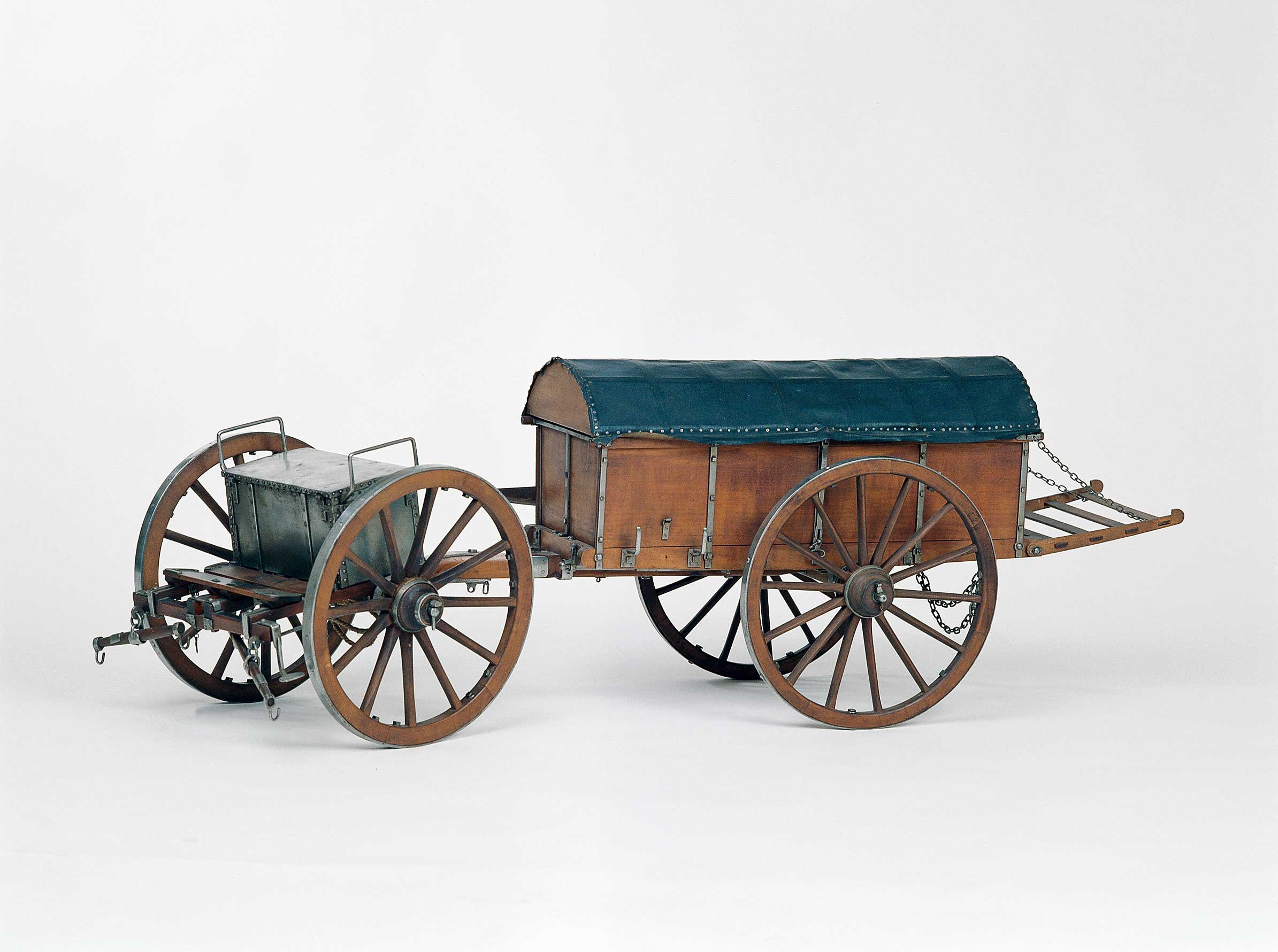 Baden, Gepäckwagen der Artillerie mit Planabdeckung und Protze 1842 (Wehrgeschichtliches Museum Rastatt CC BY-NC-SA)