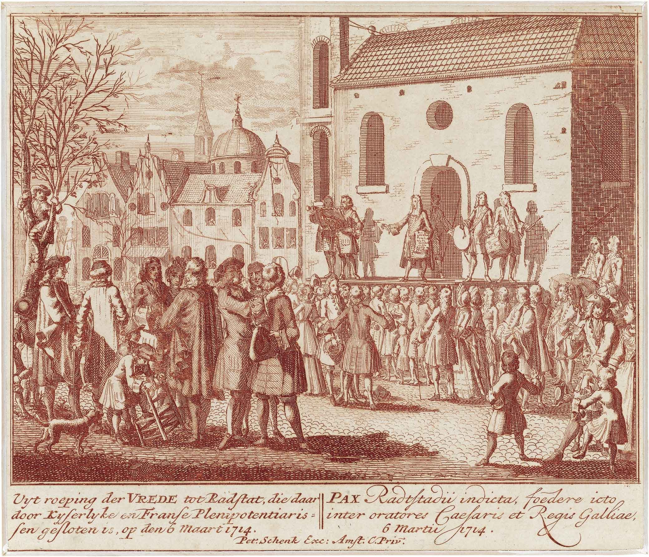 Verkündung des Rastatter Friedens 1714 (Wehrgeschichtliches Museum Rastatt CC BY-NC-SA)
