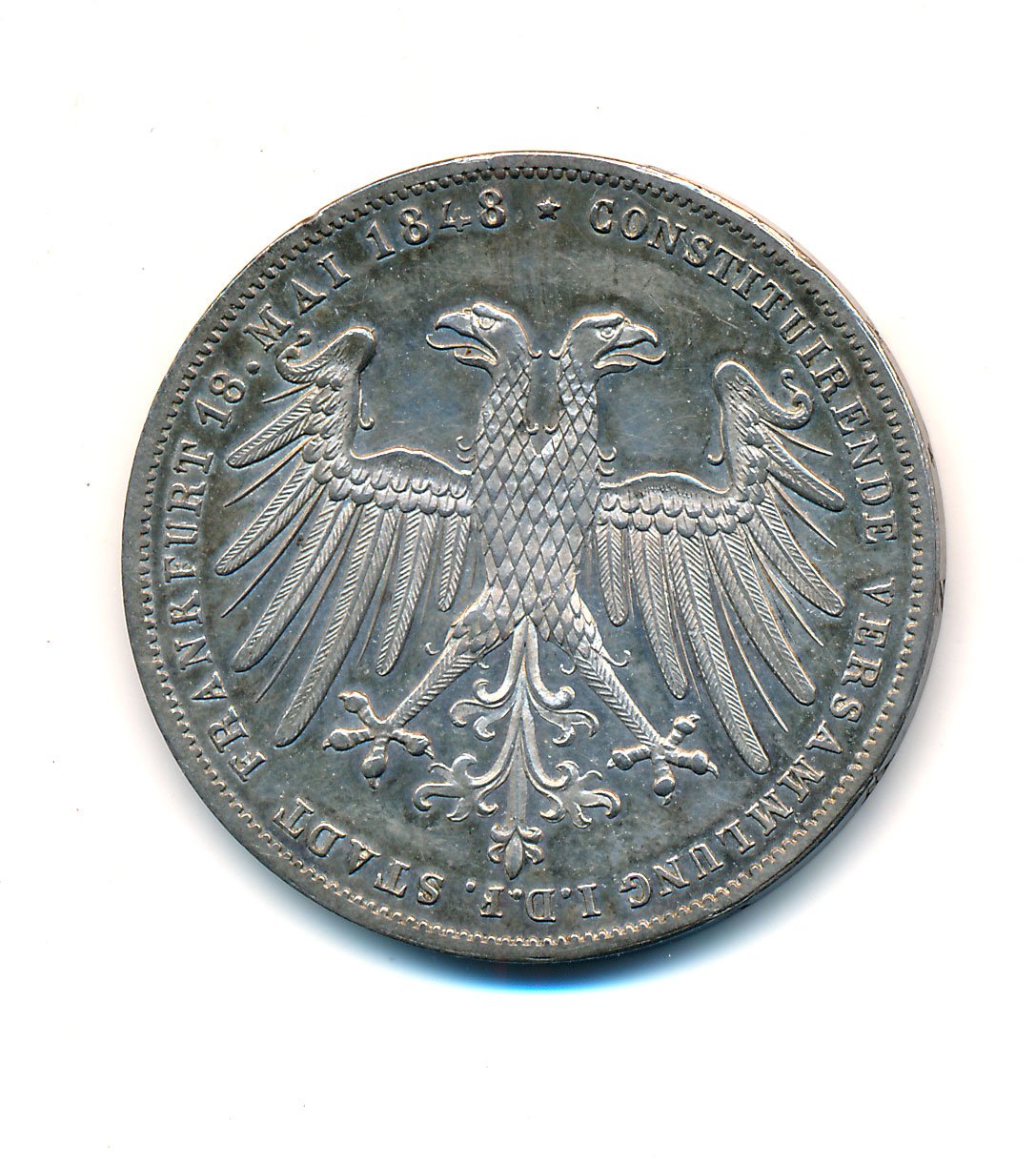 Frankfurt Doppelgulden 1848 (Wehrgeschichtliches Museum Rastatt CC BY-NC-SA)