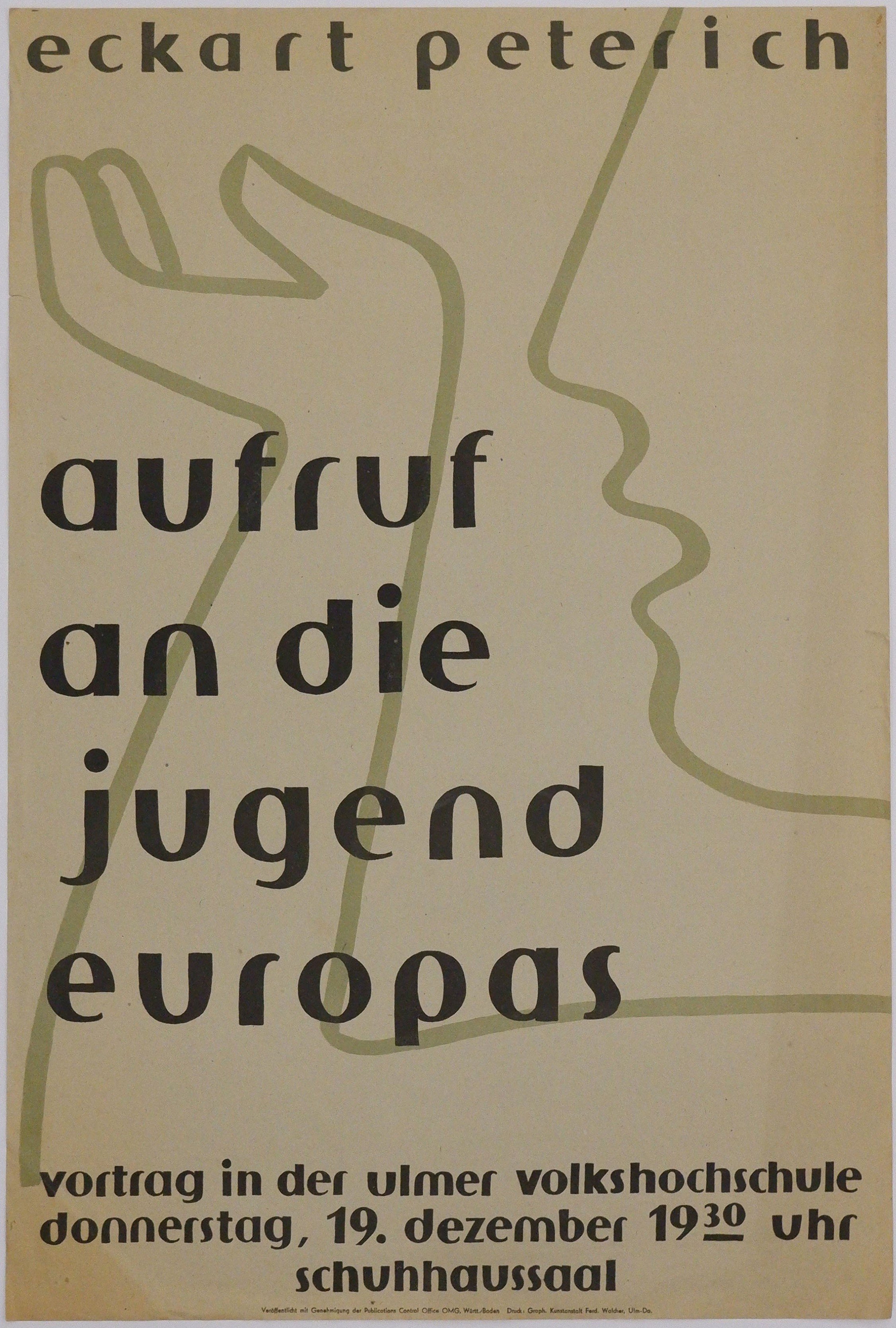 Aufruf an die Jugend Europas (HfG-Archiv/Museum Ulm, Florian Aicher RR-P)