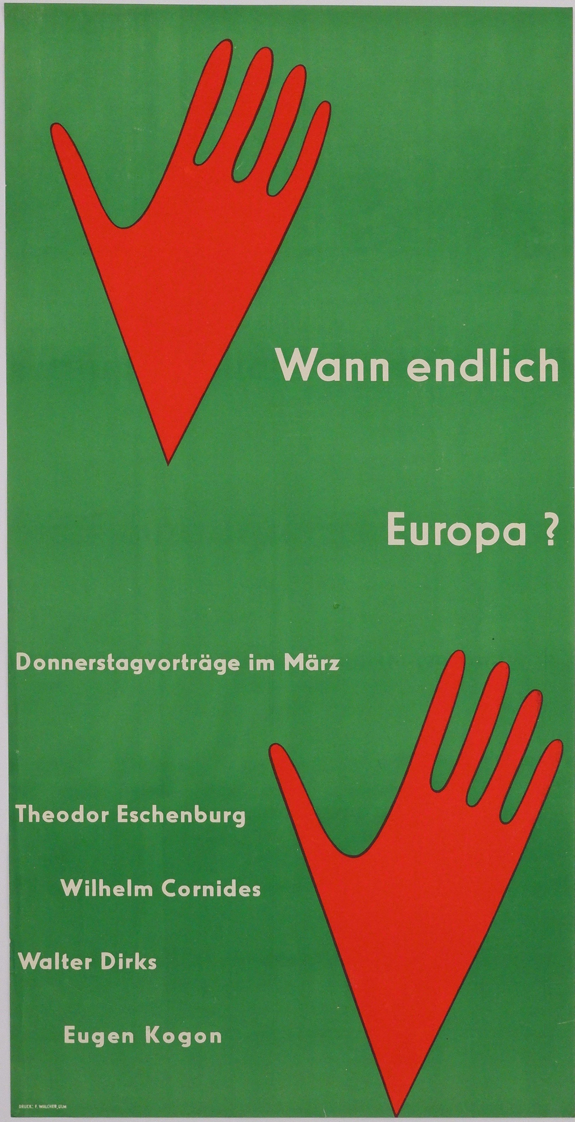 Wann endlich Europa? (HfG-Archiv/Museum Ulm, Florian Aicher RR-P)