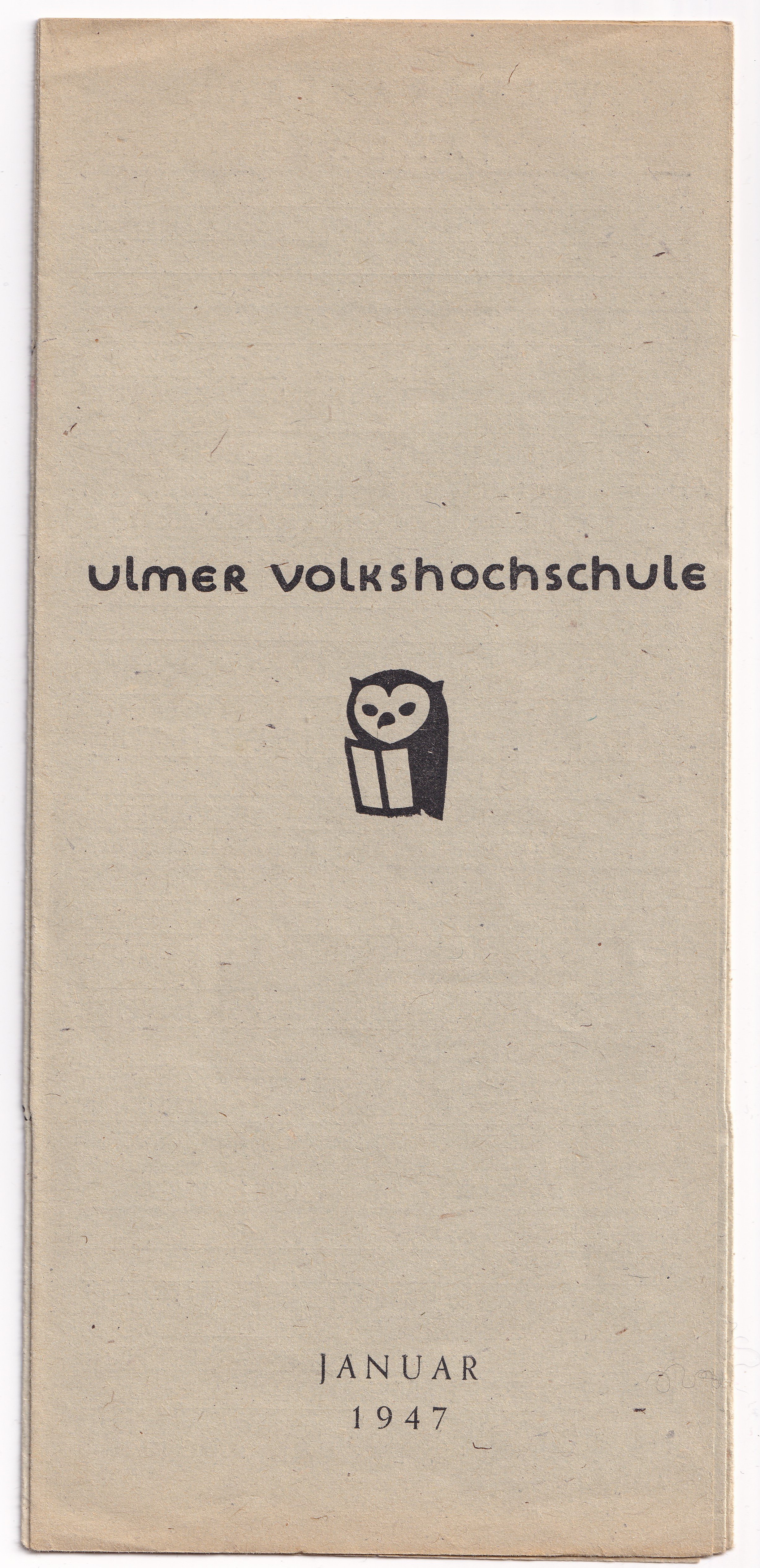 Ulmer Volkshochschule, Januar 1947 (Florian Aicher, Museum Ulm/HfG-Archiv RR-P)