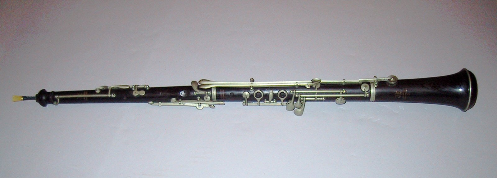 Oboe mit Doppelrohr Mundstück Stock Photo