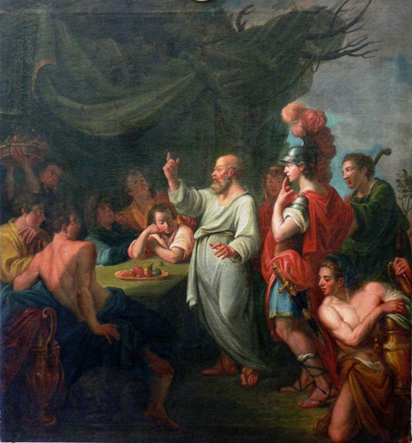 Sokrates belehrt den Feldherrn Perikles den Jüngeren  (Landesmuseum Württemberg, Stuttgart CC BY-SA)