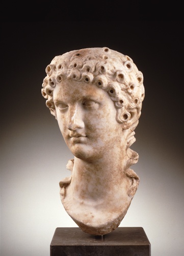 Porträt Agrippina Minor (15-59 n. Chr.), Kopf zum Einsetzen in eine Statue (Landesmuseum Württemberg, Stuttgart CC BY-SA)