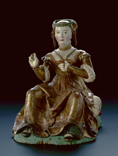 Sitzende Muttergottes aus der Figurengruppe der Einhornjagd (Landesmuseum Württemberg, Stuttgart CC BY-SA)