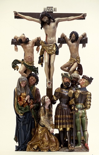 Passionsrelief mit der Kreuzigung Christi (Landesmuseum Württemberg, Stuttgart CC BY-SA)
