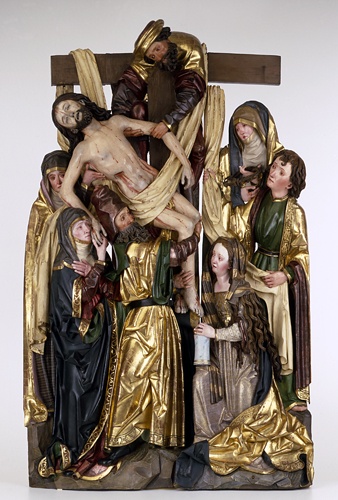 Passionsrelief mit der Kreuzabnahme Christi (Landesmuseum Württemberg, Stuttgart CC BY-SA)