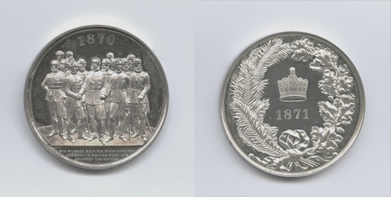 Medaille auf die Reichsgründung, 1871 (Landesmuseum Württemberg, Stuttgart CC BY-SA)