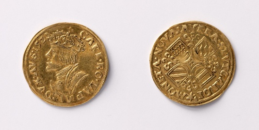 Württembergischer Gulden, geprägt unter österreichischer Verwaltung (Landesmuseum Württemberg, Stuttgart CC BY-SA)
