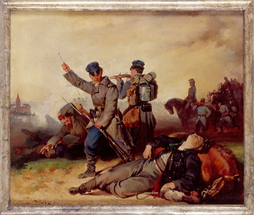 Szene aus dem Gefecht von Tauberbischofsheim (Landesmuseum Württemberg, Stuttgart CC BY-SA)