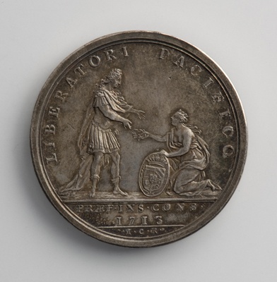 Medaille Ludwigs XIV. auf den Frieden von Utrecht 1713 (Landesmuseum Württemberg, Stuttgart CC BY-SA)