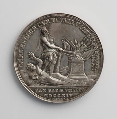 Medaille Kaiser Karls VI. auf den Frieden von Baden 1714 (Landesmuseum Württemberg, Stuttgart CC BY-SA)