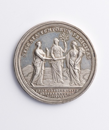 Medaille auf den Frieden von Dresden 1745 (Landesmuseum Württemberg, Stuttgart CC BY-SA)