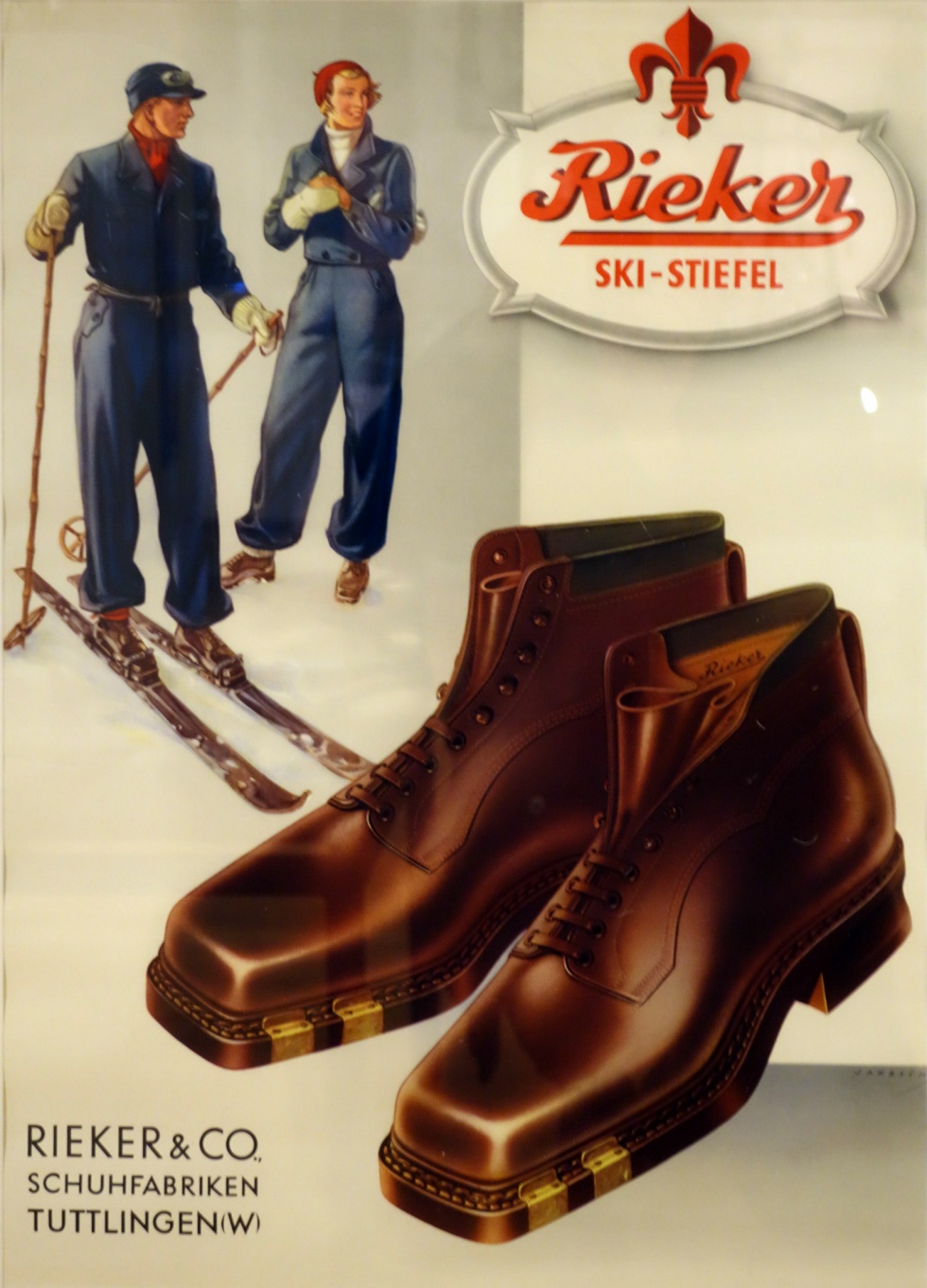 Werbeplakat &quot;Rieker Ski-Stiefel&quot; (Heimatmuseum Fruchtkasten CC BY-NC-SA)