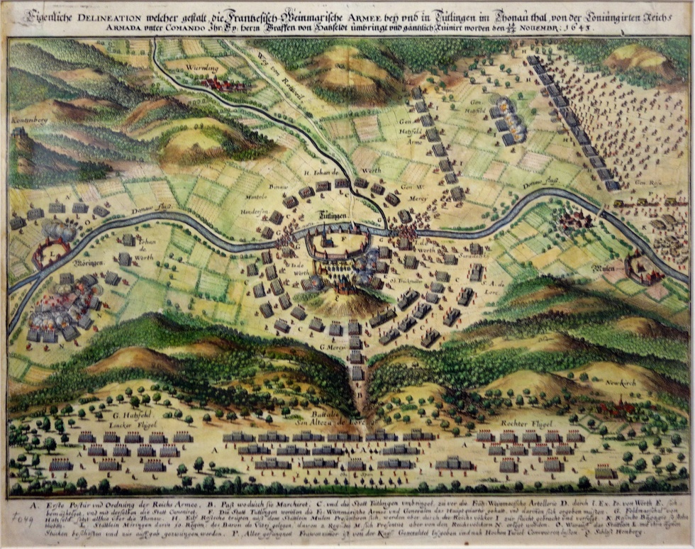 Matthäus Merian: Darstellung der Schlacht bei Tuttlingen am 24.11.1643 (Tuttlinger Haus CC BY-NC-SA)