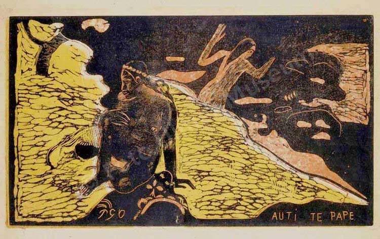 Paul Gauguin: Auti te pape - Les femmes à la rivière (Die Frauen am Fluss) (Ulmer Museum CC BY-NC-ND)