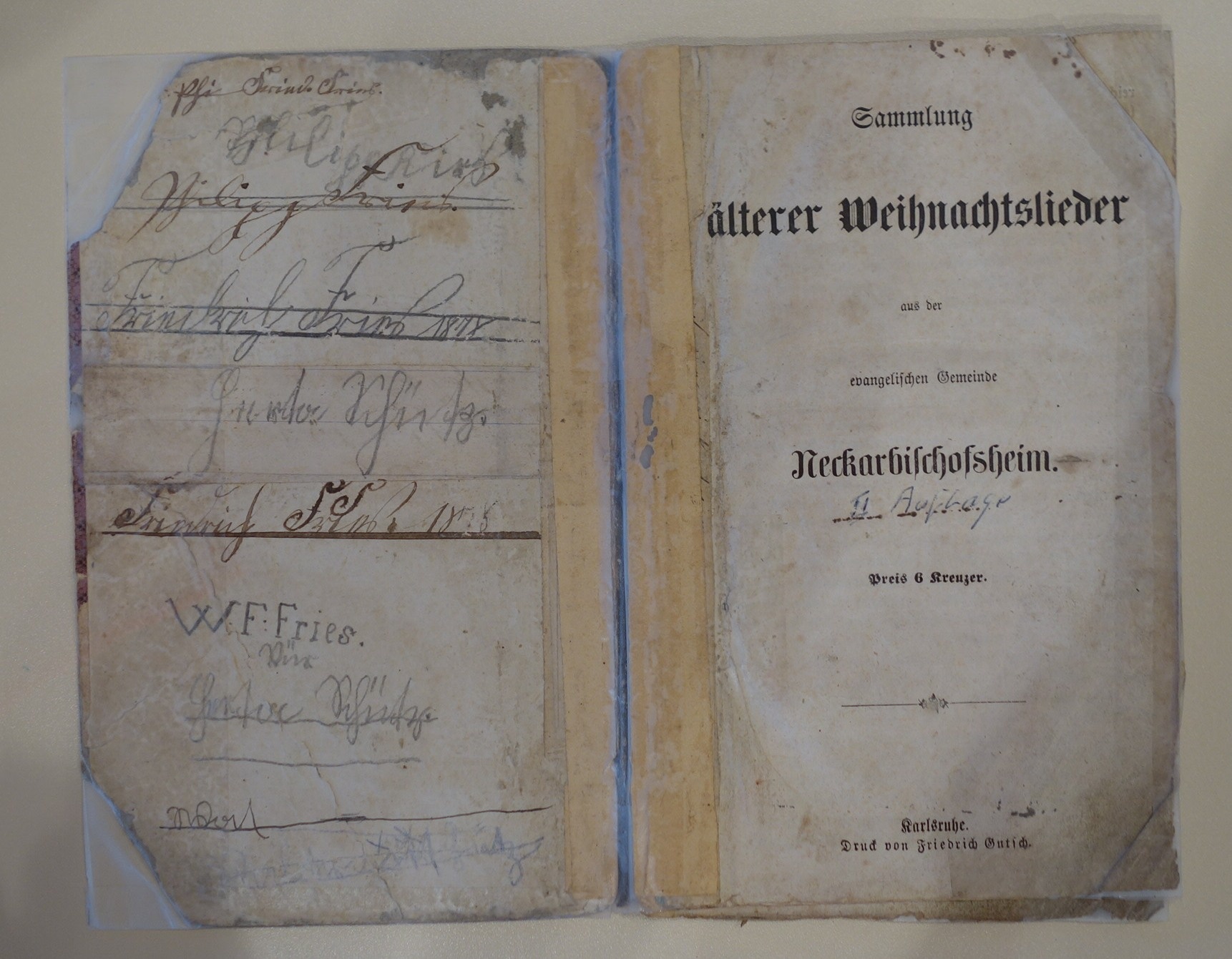 Liederbuch Neckarbischofsheimer Weihnachtslieder (Museum im Alten Schloss Neckarbischofsheim CC BY-NC-SA)