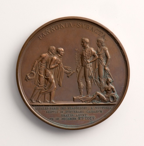 Medaille Napoleons auf die Abordnung der Bürgermeister von Paris in Schönbrunn 1805 (Landesmuseum Württemberg, Stuttgart CC BY-SA)