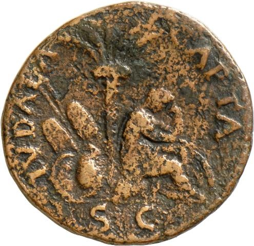 As des Vespasian anlässlich des Sieges über Iudaea capta (Landesmuseum Württemberg, Stuttgart CC BY-SA)