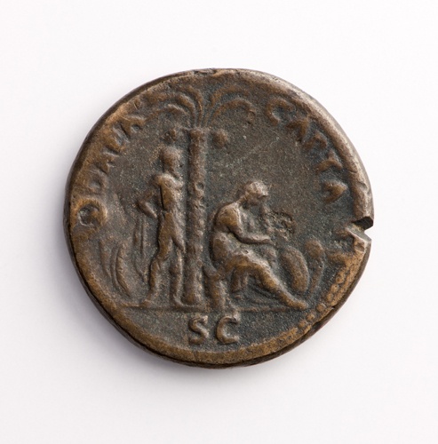 &quot;Paduaner&quot; nach einem Sesterz des Titus mit Darstellung der Iudaea capta (Landesmuseum Württemberg, Stuttgart CC BY-SA)