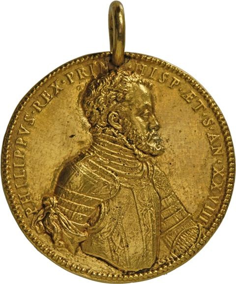 Medaille auf Philipp II. von Spanien und Maria von England (Landesmuseum Württemberg, Stuttgart CC BY-SA)