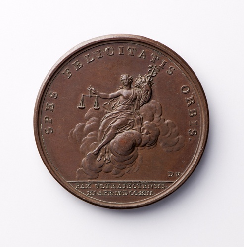 Medaille Ludwigs XIV. auf den Frieden von Utrecht 1713 (Landesmuseum Württemberg, Stuttgart CC BY-SA)