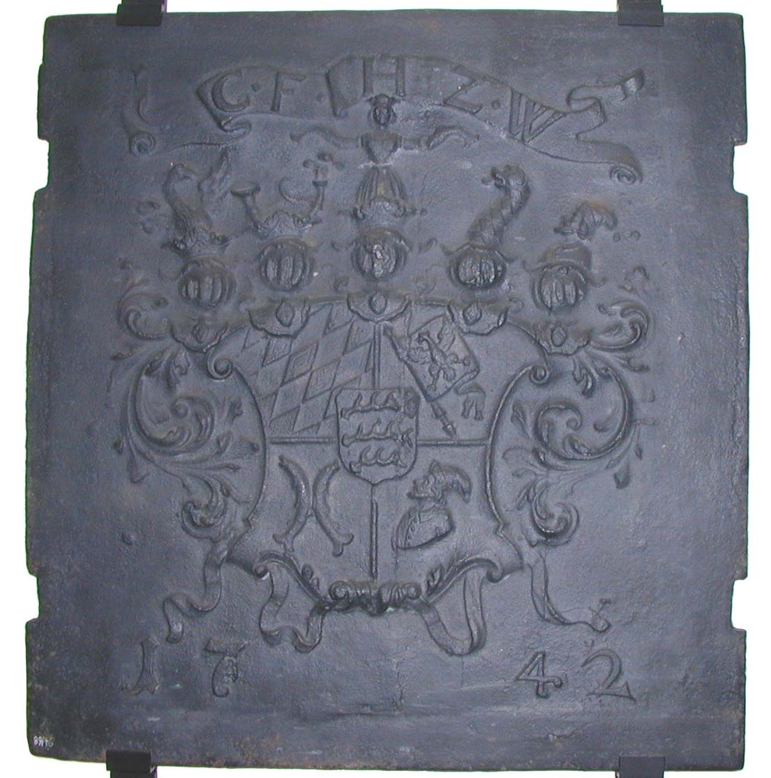Ofenplatte mit dem Wappen des Herzogtums Württemberg (Heimatmuseum Altes Rathaus Loßburg CC BY)