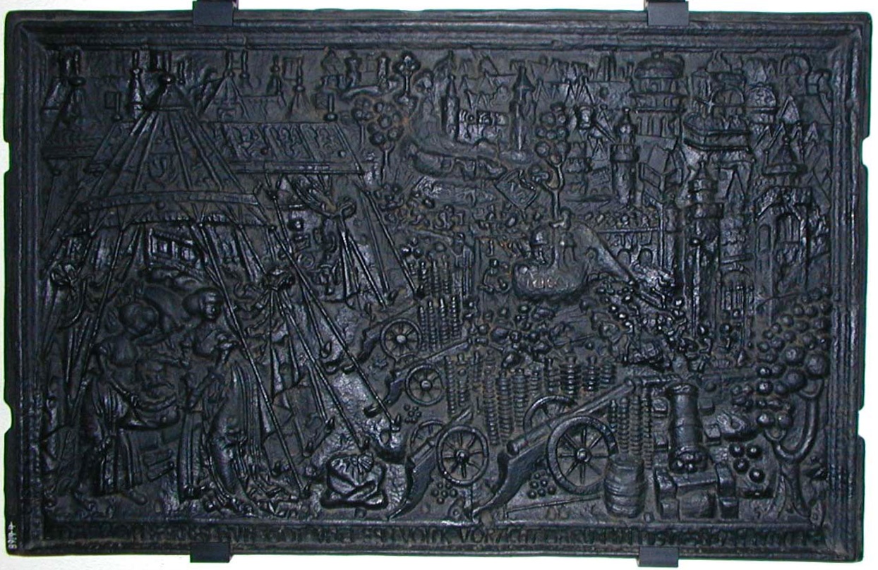 Ofenplatte mit Judith und der Belagerung der Stadt Betulia (Heimatmuseum Altes Rathaus Loßburg CC BY)