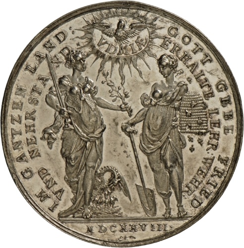 Friedenswunsch-Medaille von Sebastian Dadler, 1628 (Landesmuseum Württemberg, Stuttgart CC BY-SA)