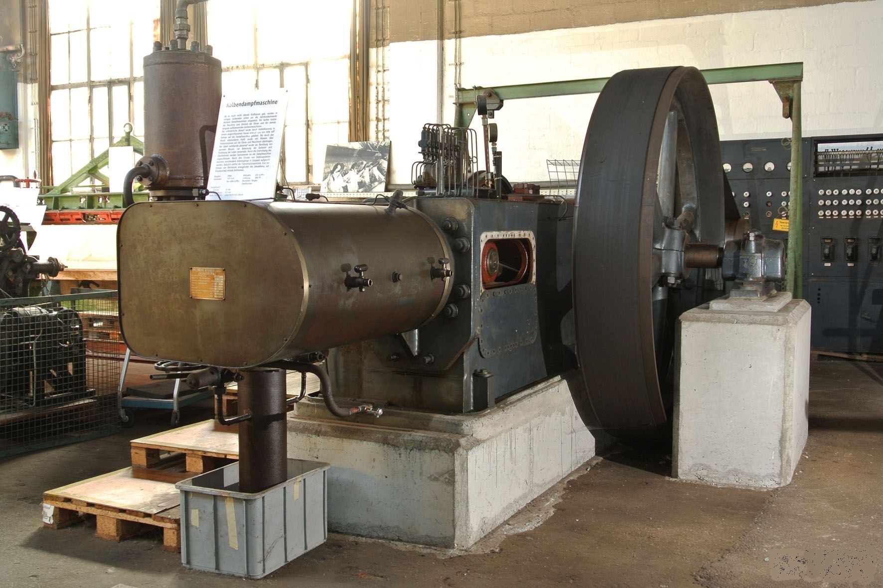 Dingler Kolbenschieber-Dampfmaschine (Techniksammlung Backnang CC BY)