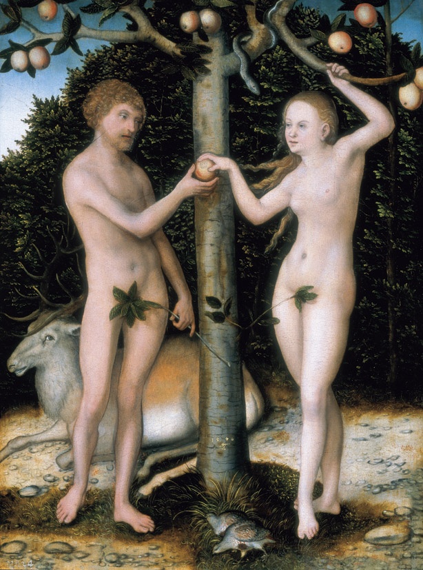 Lucas Cranach d. Ä.: <em>Adam und Eva - Der Sündenfall</em> (Sammlung Würth CC BY-NC-SA)