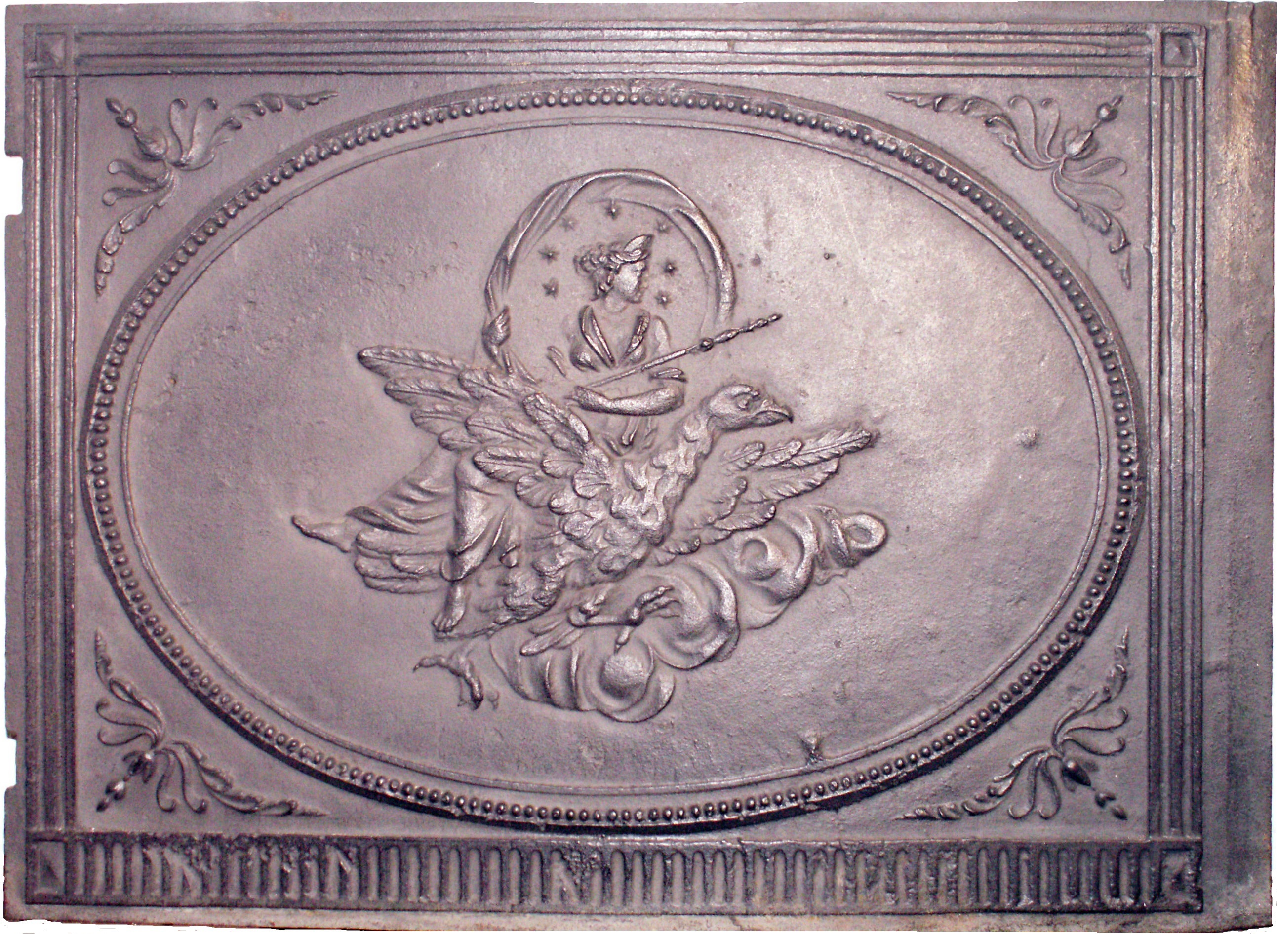 Ofenplatte: Zeus und Asteria (Renchtäler Heimatmuseum Oppenau CC BY)
