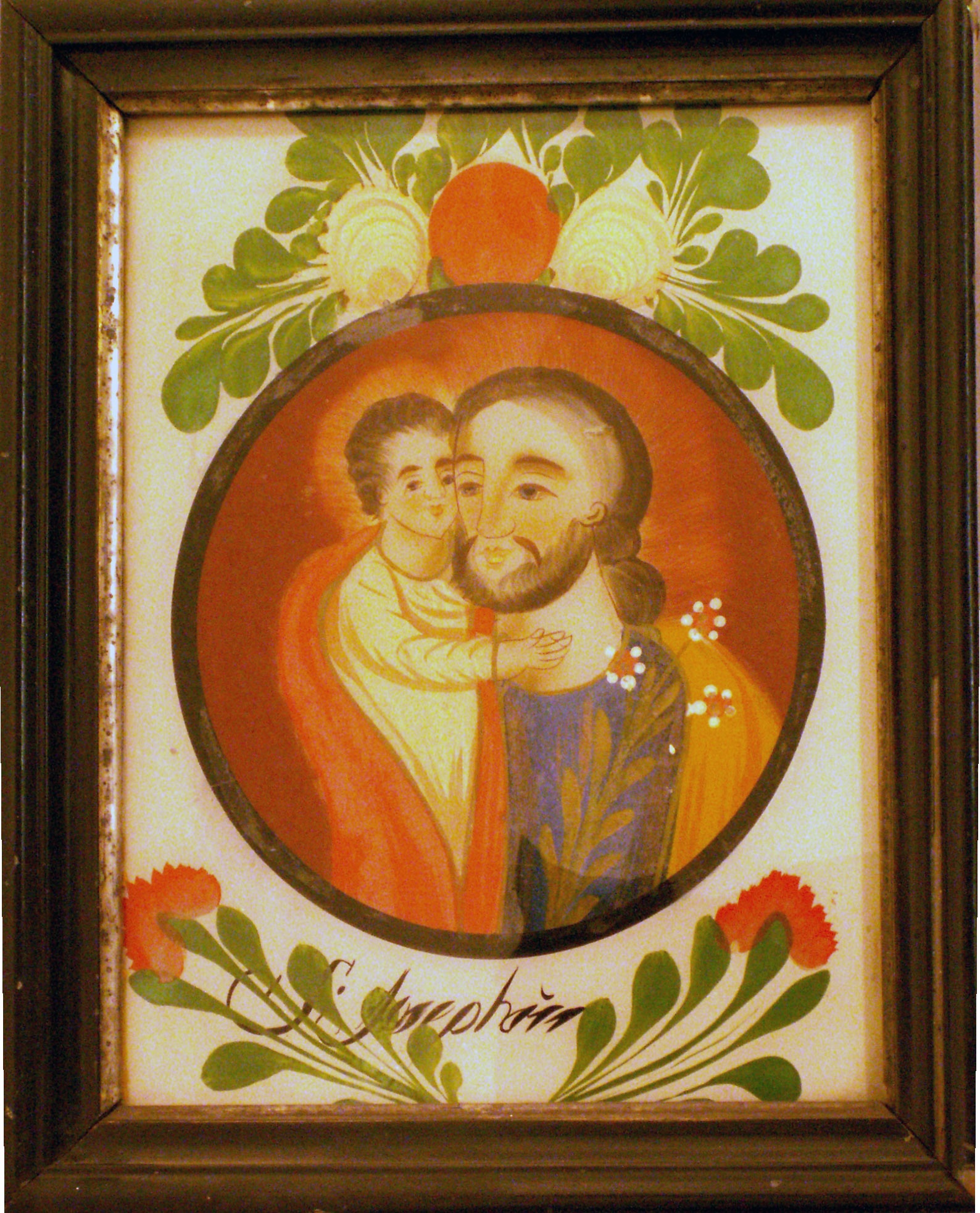 Anton Greßle: Hl. Joseph mit Jesusknabe (Renchtäler Heimatmuseum Oppenau CC BY)