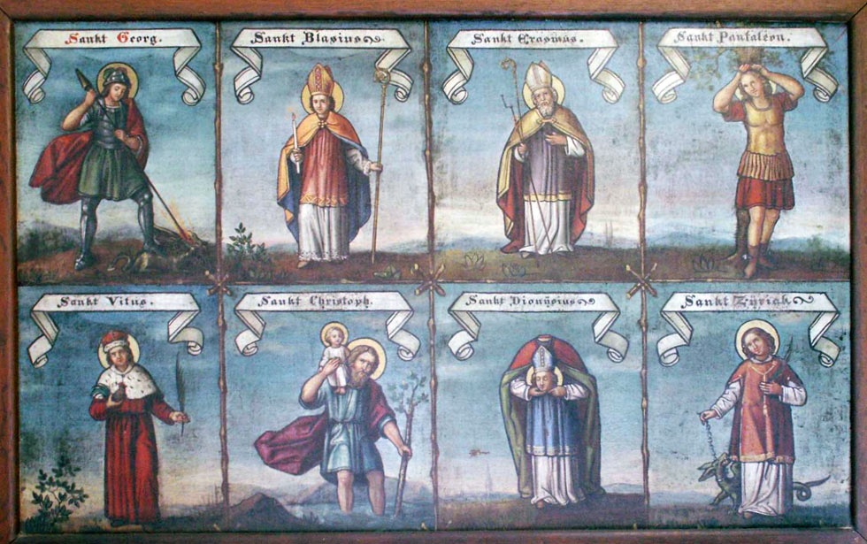 Die Vierzehn Nothelfer (obere Hälfte) (Renchtäler Heimatmuseum Oppenau CC BY)
