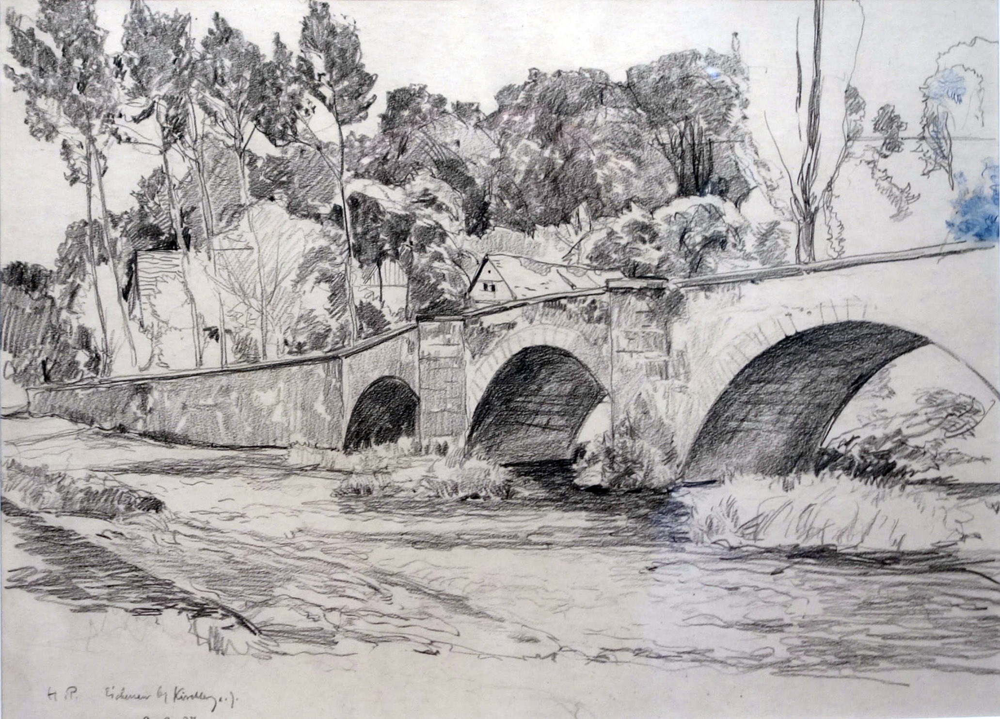 Hans Prenzel: Brücke bei Eichenau (Sandelsches Museum Kirchberg an der Jagst CC BY)