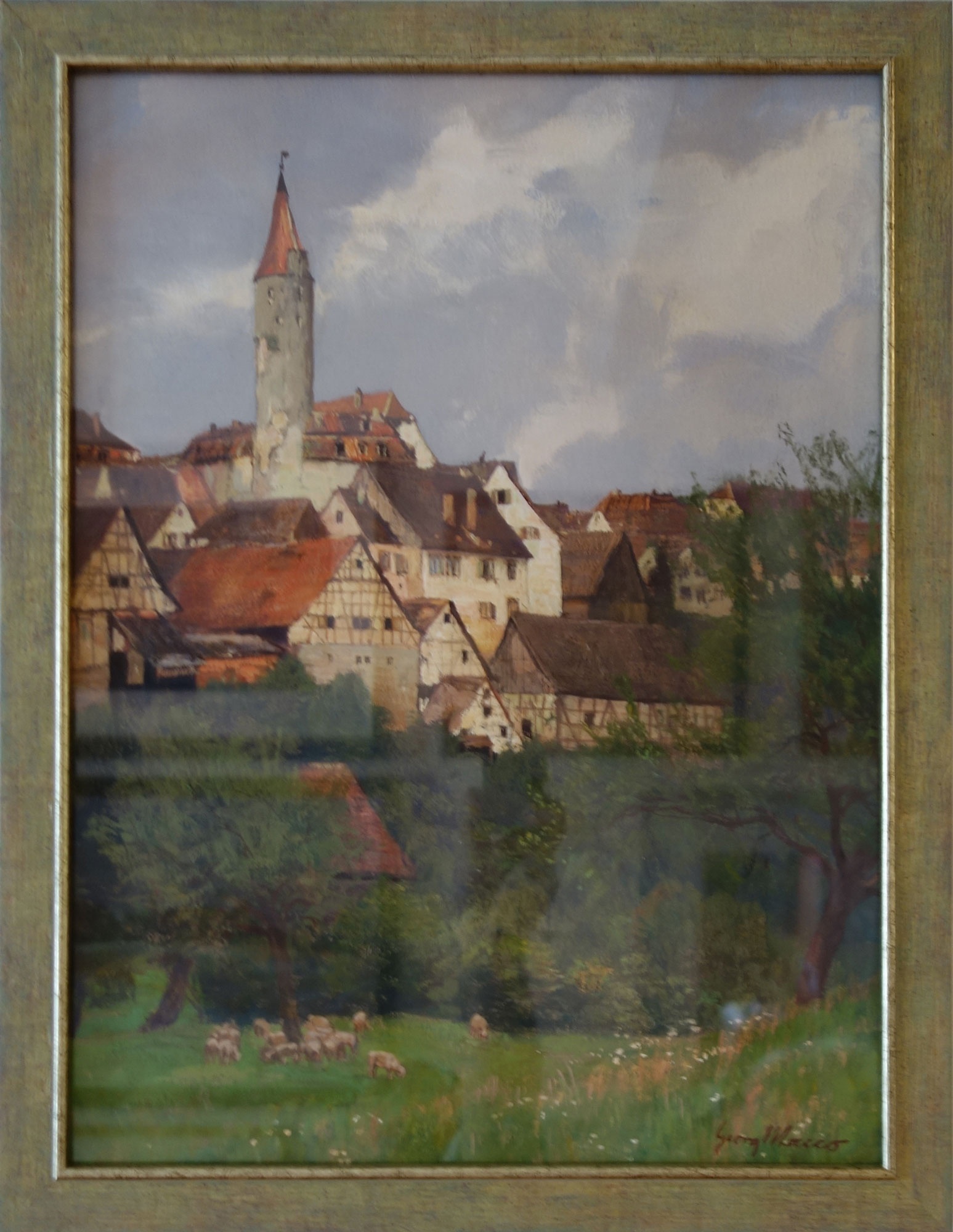Georg Macco: Ansicht von Kirchberg (Sandelsches Museum Kirchberg an der Jagst CC BY)