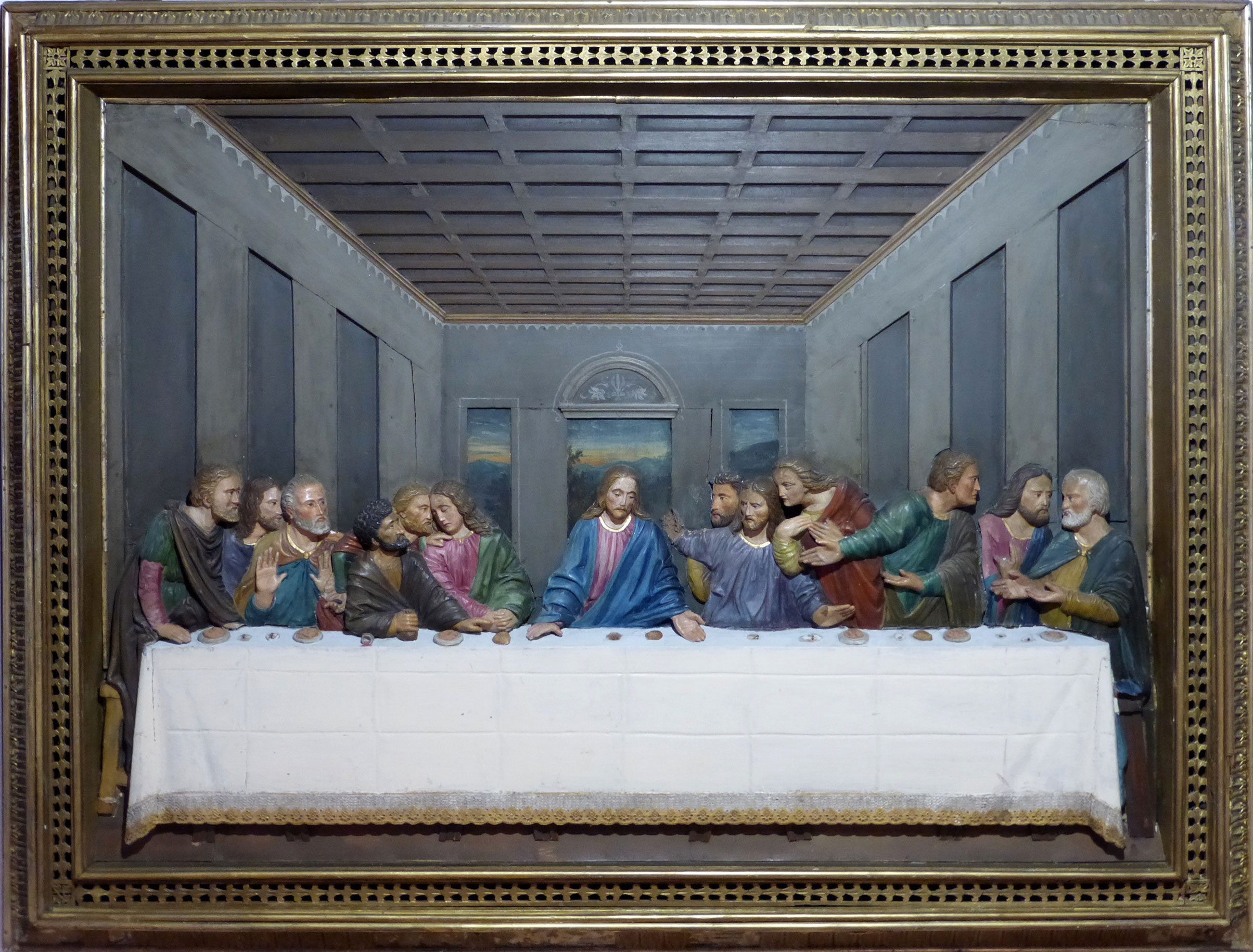 Julius Stöckler: Das letzte Abendmahl nach Leonardo (Museum im Kornhaus Bad Waldsee CC BY)