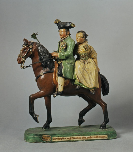 Septimus Rommel: Gärtnersohn mit seinem Mädchen spazierenreitend nach Örlingen (Ulmer Museum CC BY-NC-ND)