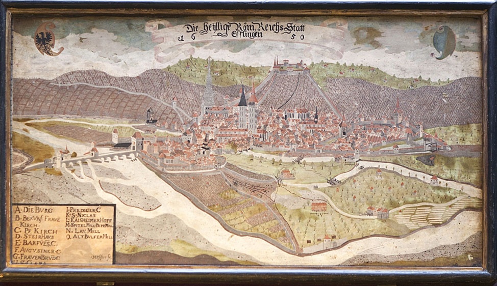 Matthäus Pfister: &quot;Die heyllige Röm. ReichsStatt Esslingen 1650&quot; (Stadtmuseum im Gelben Haus Esslingen CC BY)