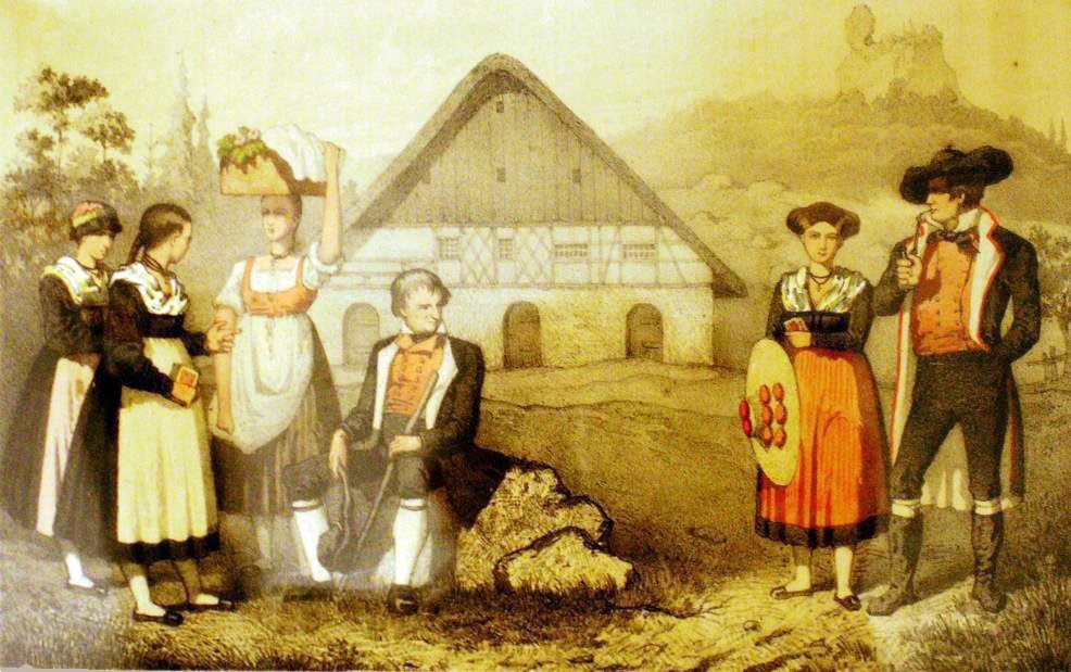 Bauerntrachten aus dem ehemaligen Bistum Straßburg (Renchtäler Heimatmuseum Oppenau CC BY)