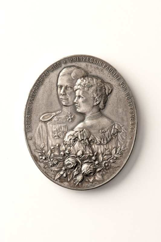 Medaille auf die Hochzeit von Erbprinz Friedrich Hermann zu Wied und Prinzessin Pauline von Württemberg (Landesmuseum Württemberg, Stuttgart CC BY-SA)