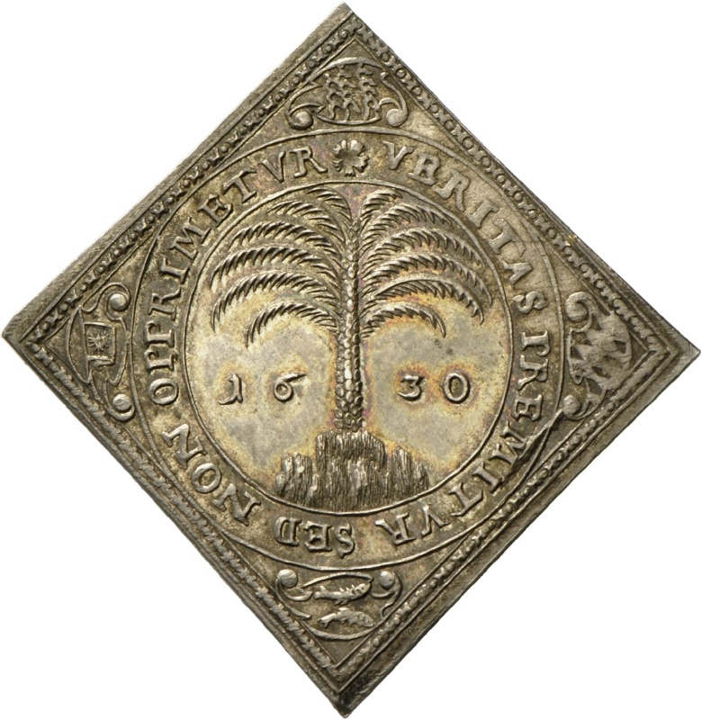 Medaille Ludwig Friedrichs von Württemberg-Mömpelgard auf die 100-Jahrfeier des Augsburger Bekenntnisses, 1630 (Landesmuseum Württemberg, Stuttgart CC BY-SA)